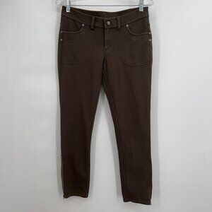 Athleta Brown Moto Skinny Pants with Zippers - Size 6P